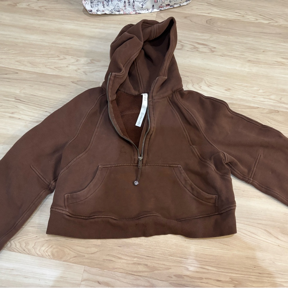 Scuba over-sized half zip Hoodie